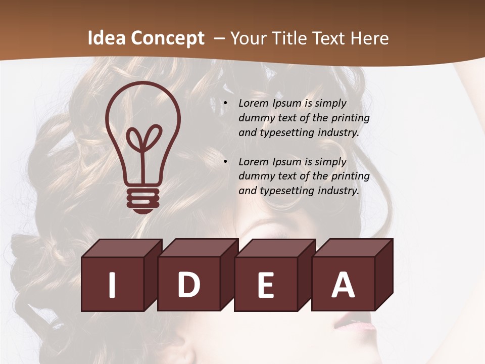 Fashion Ringlet People PowerPoint Template