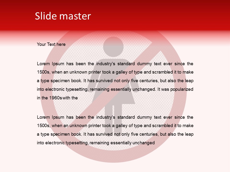 Room Roadsign Person PowerPoint Template