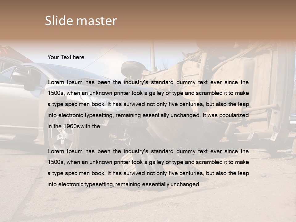 Transport Insurance Bodywork PowerPoint Template