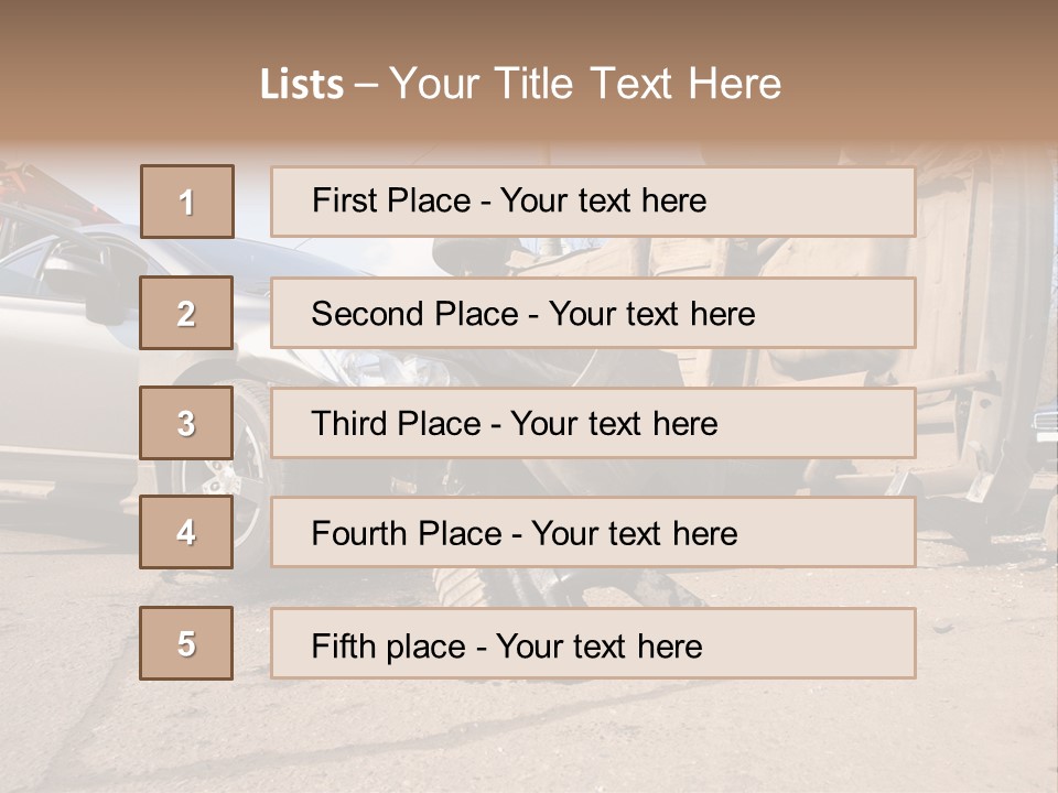 Transport Insurance Bodywork PowerPoint Template