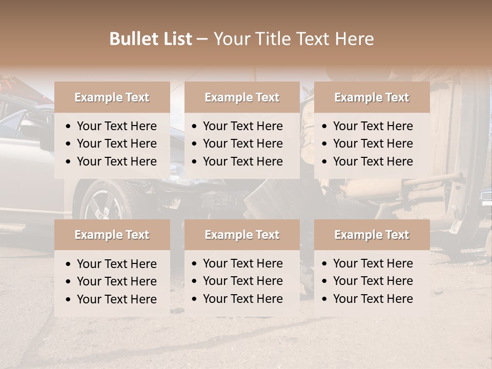Transport Insurance Bodywork PowerPoint Template