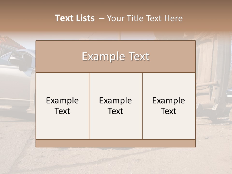 Transport Insurance Bodywork PowerPoint Template