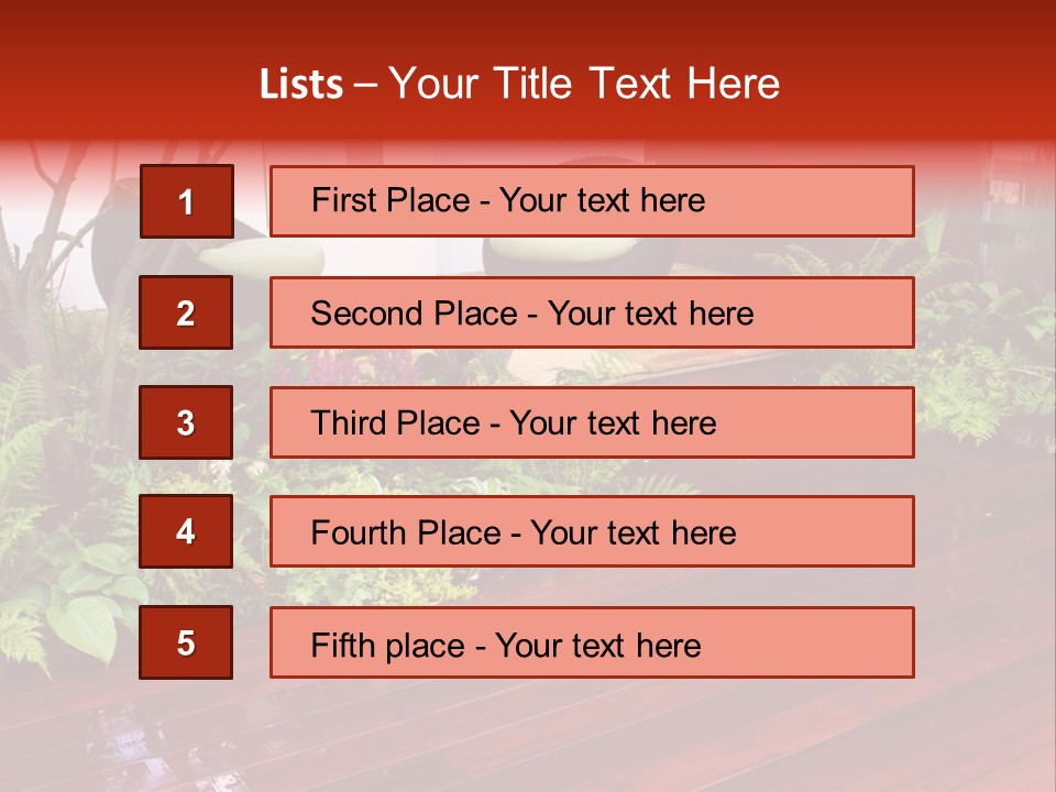 Trees Design Wood PowerPoint Template