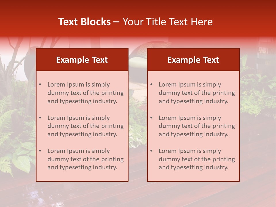 Trees Design Wood PowerPoint Template