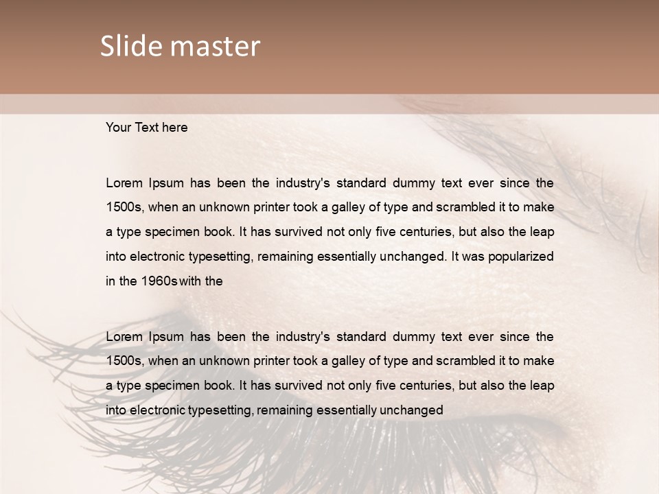 Closeup Vogue Woman PowerPoint Template