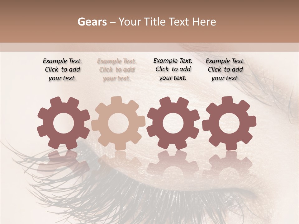 Closeup Vogue Woman PowerPoint Template