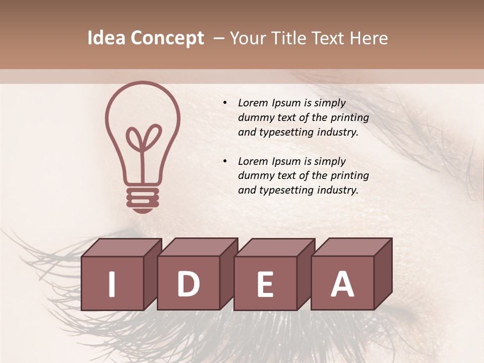 Closeup Vogue Woman PowerPoint Template