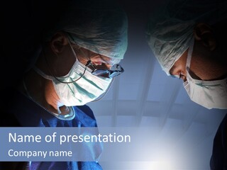 Man Stethoscope Healthcare PowerPoint Template