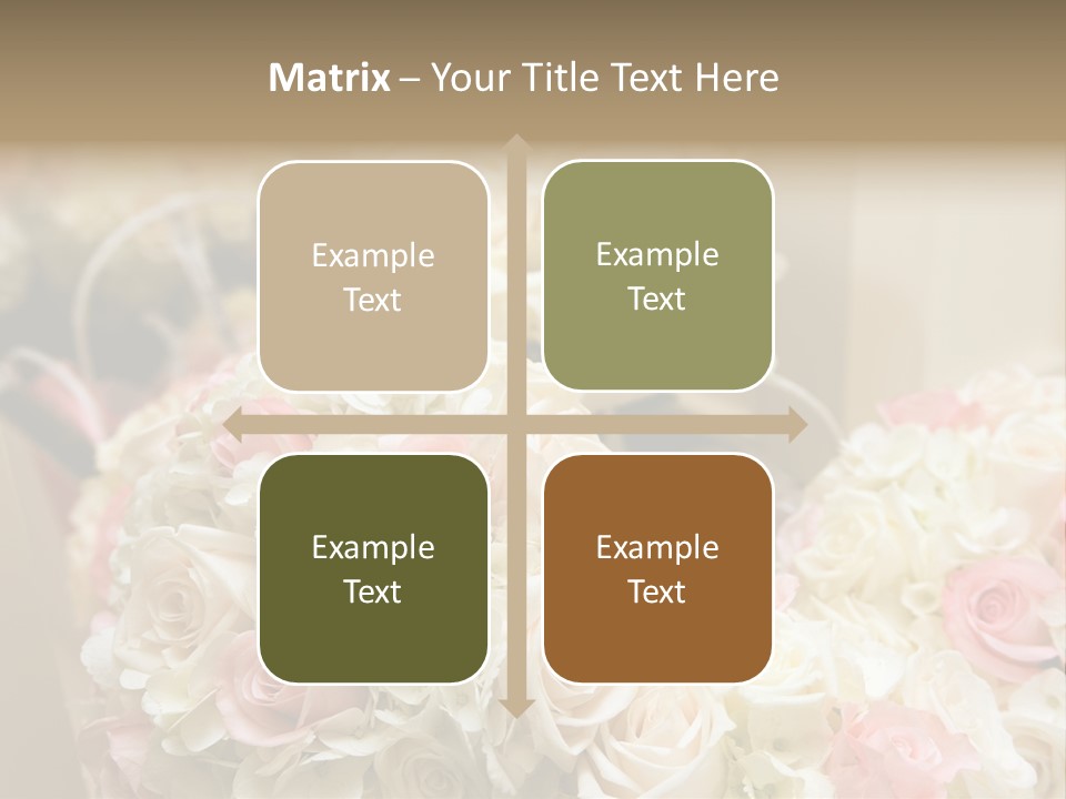 A Bunch Of White And Pink Flowers On A Table PowerPoint Template