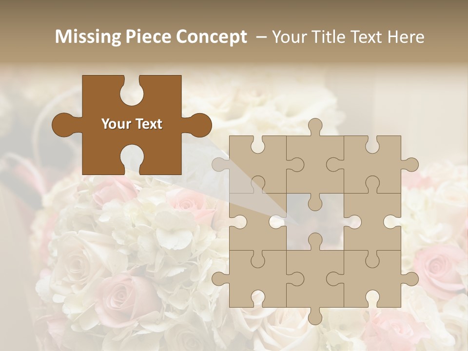 A Bunch Of White And Pink Flowers On A Table PowerPoint Template