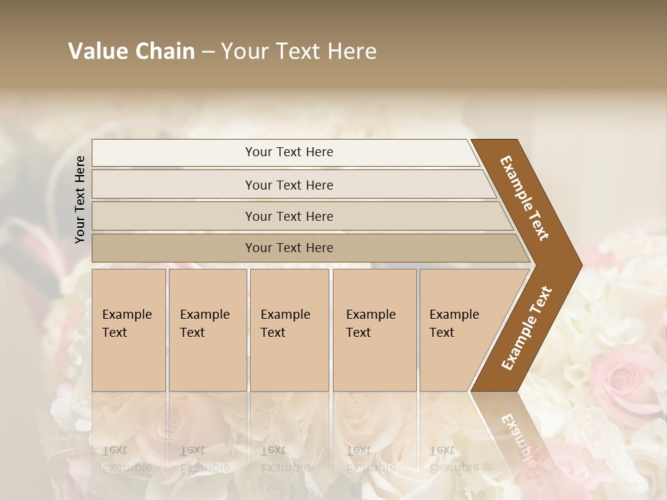 A Bunch Of White And Pink Flowers On A Table PowerPoint Template