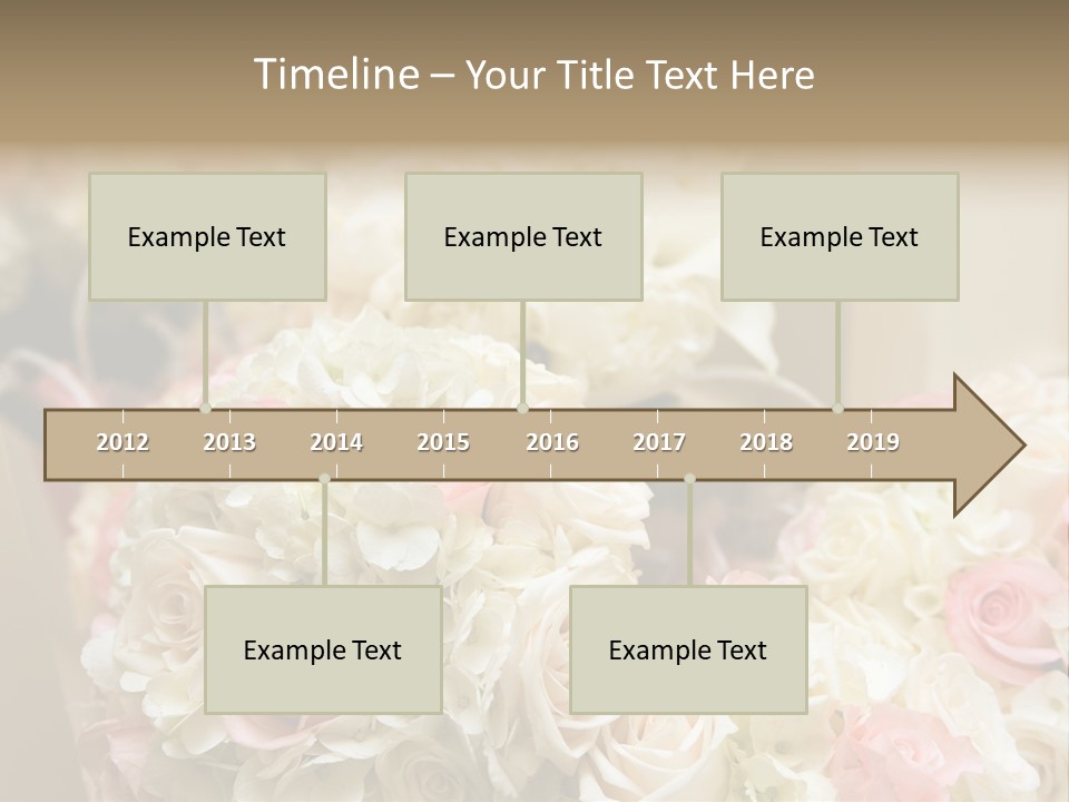 A Bunch Of White And Pink Flowers On A Table PowerPoint Template