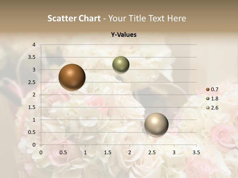 A Bunch Of White And Pink Flowers On A Table PowerPoint Template