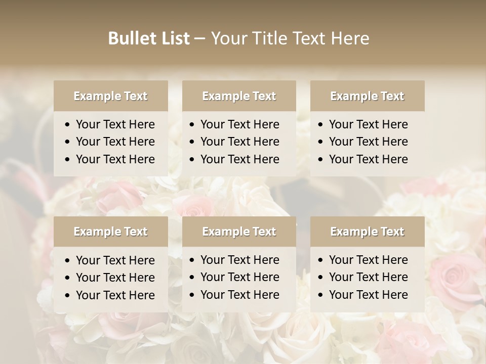 A Bunch Of White And Pink Flowers On A Table PowerPoint Template