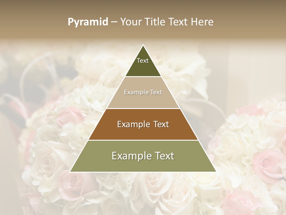 A Bunch Of White And Pink Flowers On A Table PowerPoint Template