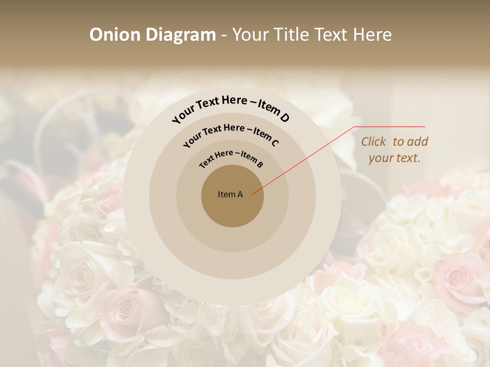 A Bunch Of White And Pink Flowers On A Table PowerPoint Template