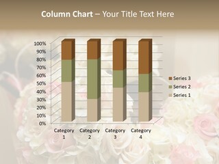 A Bunch Of White And Pink Flowers On A Table PowerPoint Template