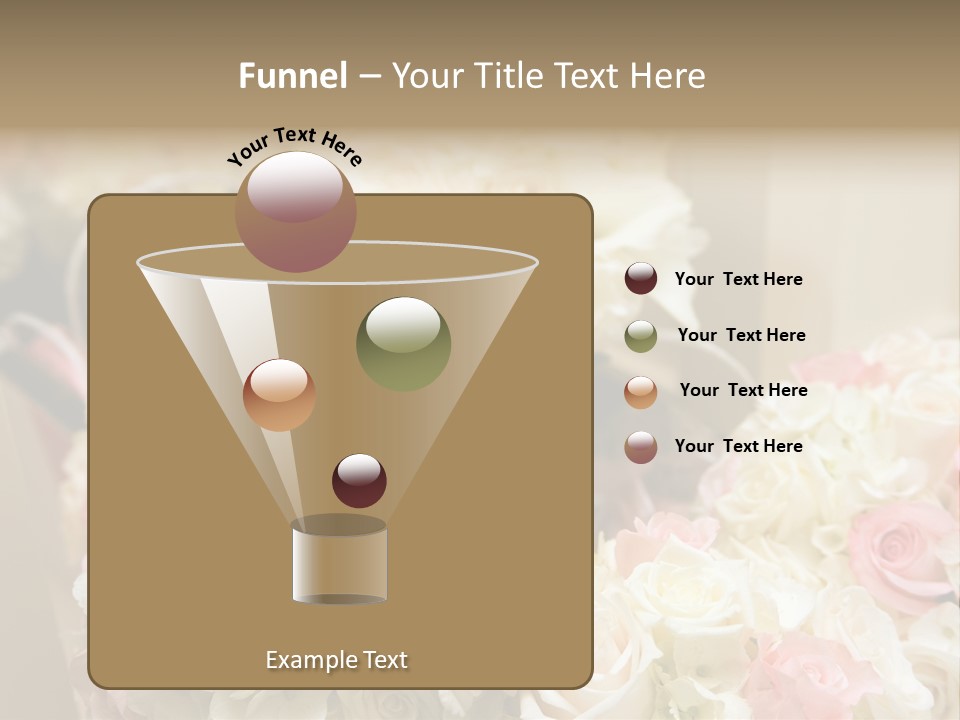 A Bunch Of White And Pink Flowers On A Table PowerPoint Template
