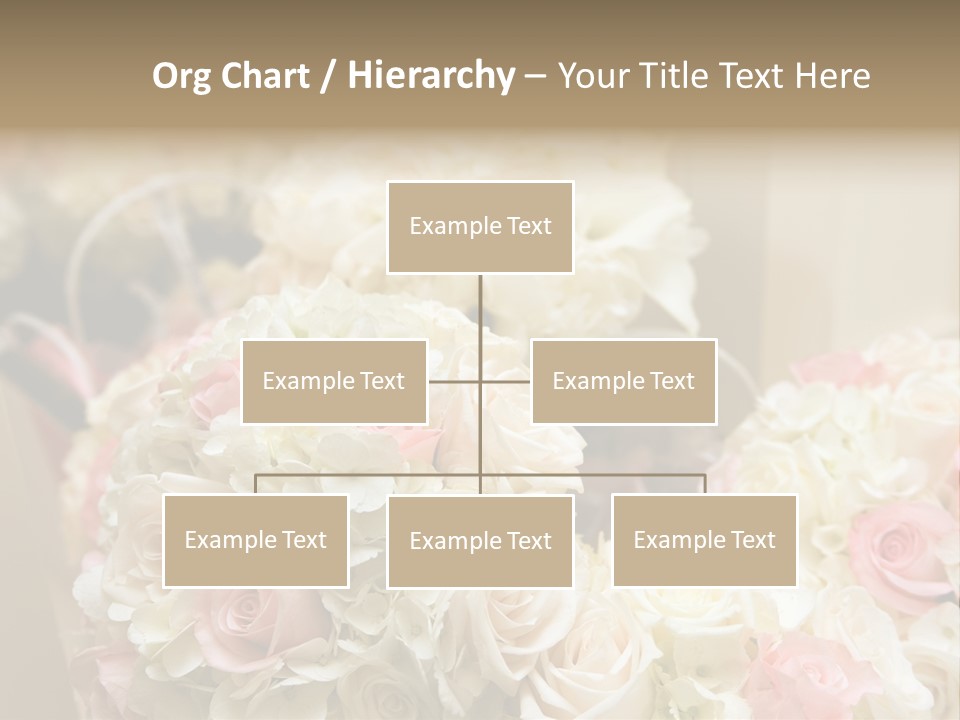 A Bunch Of White And Pink Flowers On A Table PowerPoint Template