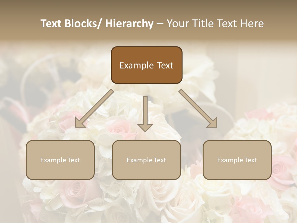 A Bunch Of White And Pink Flowers On A Table PowerPoint Template