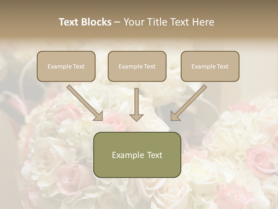 A Bunch Of White And Pink Flowers On A Table PowerPoint Template