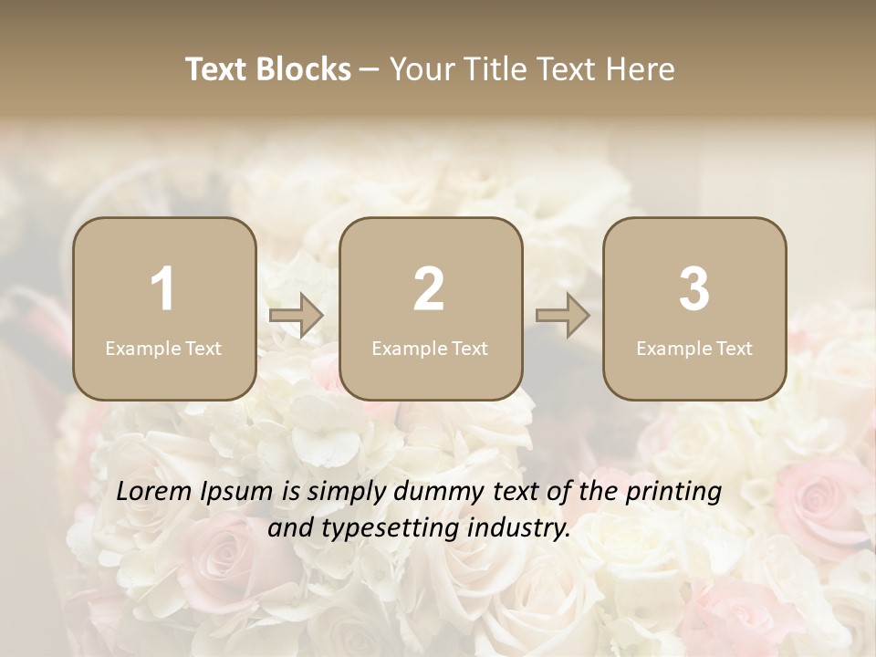 A Bunch Of White And Pink Flowers On A Table PowerPoint Template