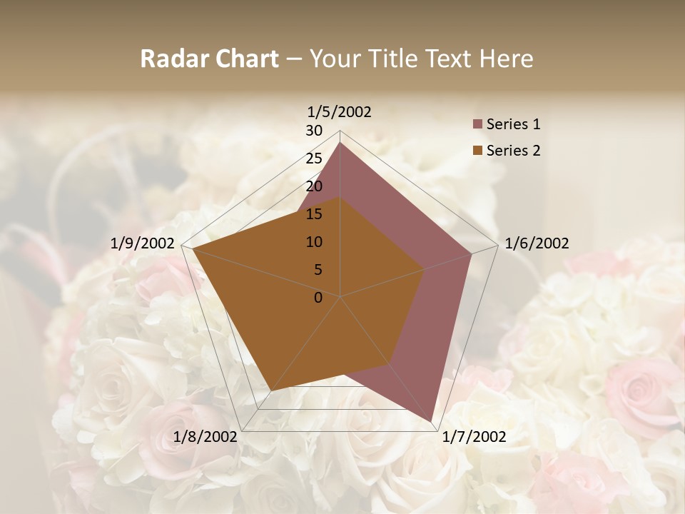A Bunch Of White And Pink Flowers On A Table PowerPoint Template