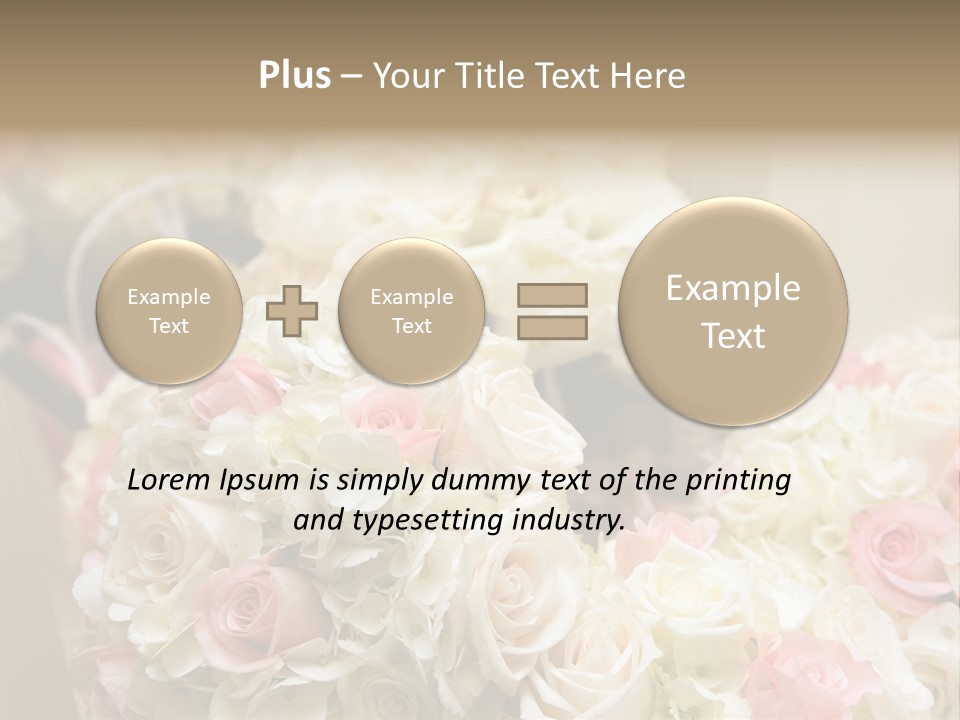 A Bunch Of White And Pink Flowers On A Table PowerPoint Template