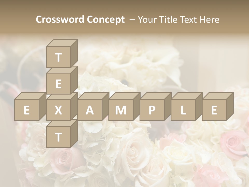 A Bunch Of White And Pink Flowers On A Table PowerPoint Template