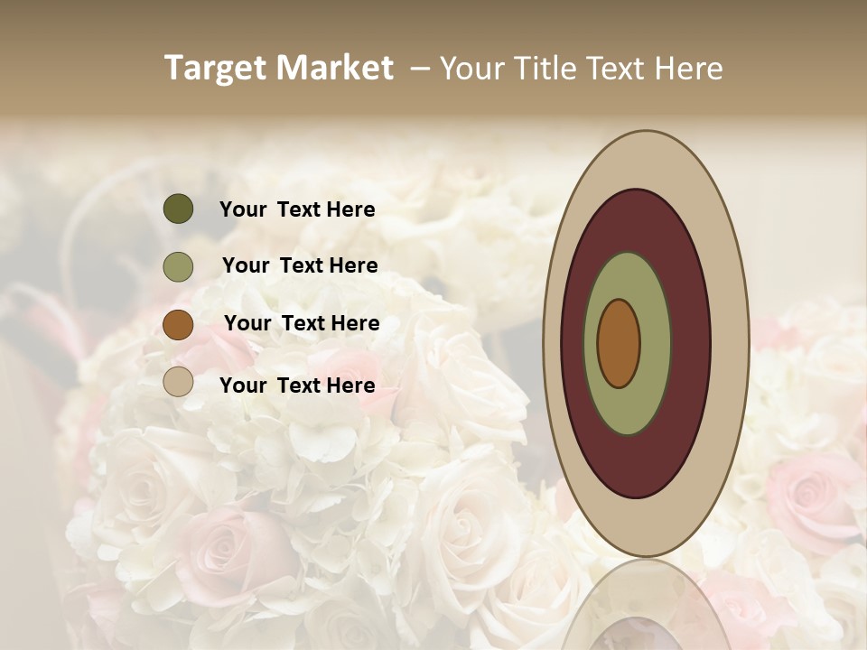 A Bunch Of White And Pink Flowers On A Table PowerPoint Template