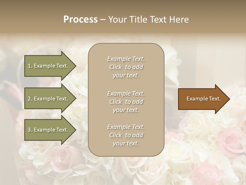 A Bunch Of White And Pink Flowers On A Table PowerPoint Template