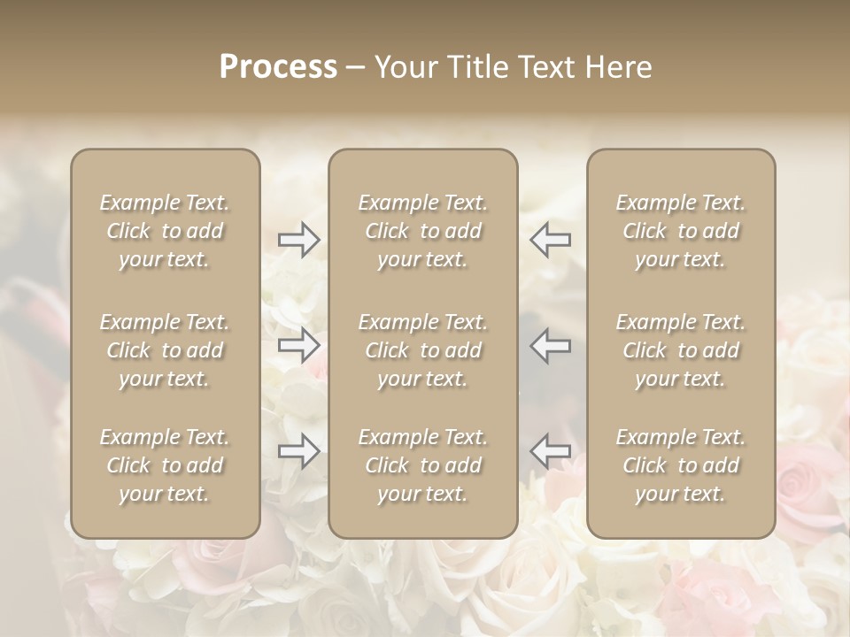A Bunch Of White And Pink Flowers On A Table PowerPoint Template