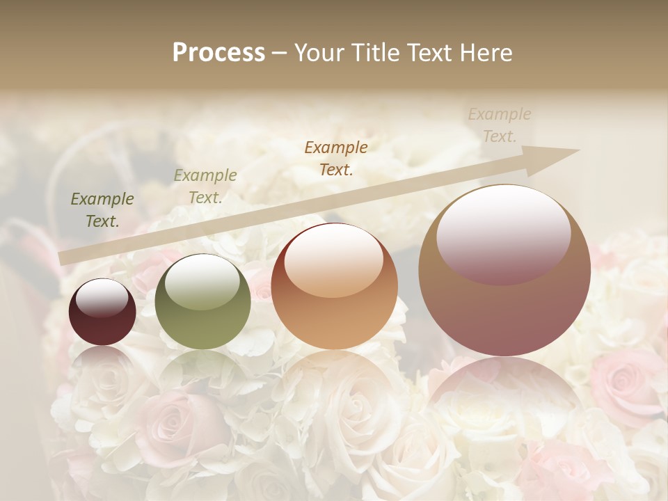 A Bunch Of White And Pink Flowers On A Table PowerPoint Template