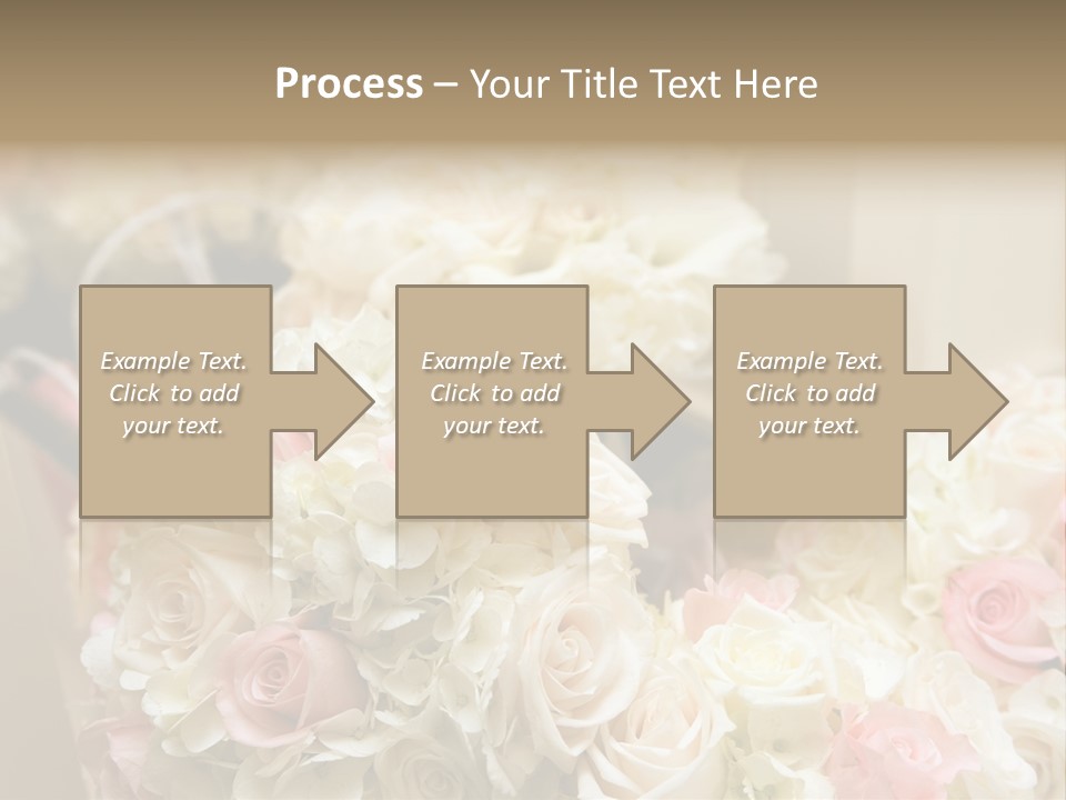 A Bunch Of White And Pink Flowers On A Table PowerPoint Template