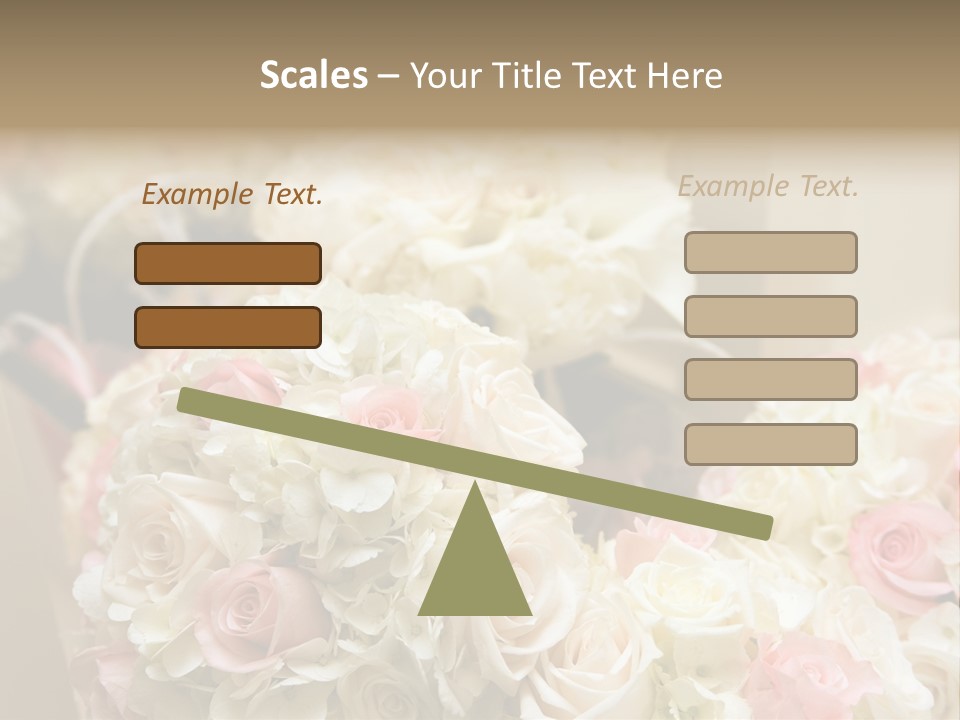 A Bunch Of White And Pink Flowers On A Table PowerPoint Template