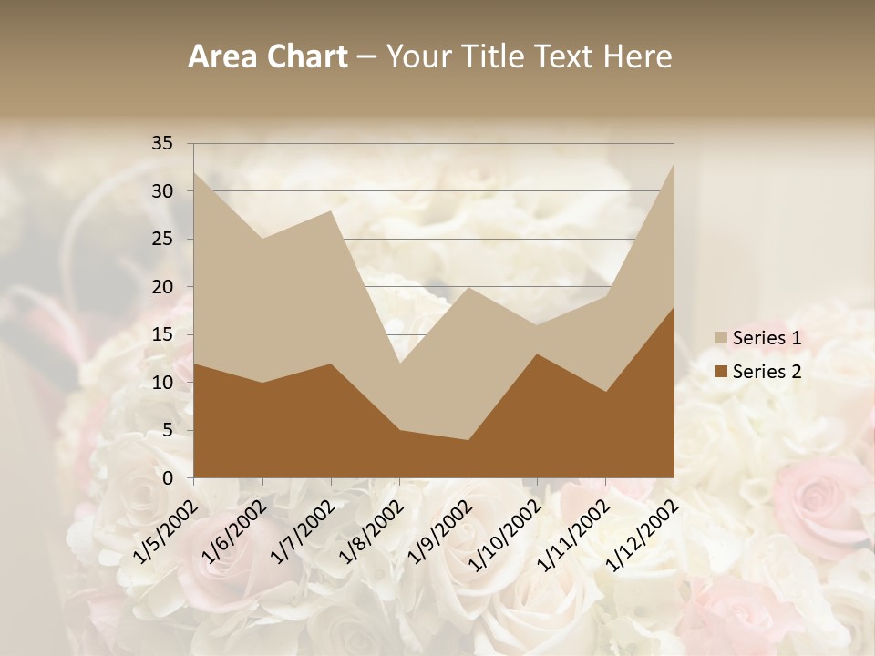 A Bunch Of White And Pink Flowers On A Table PowerPoint Template