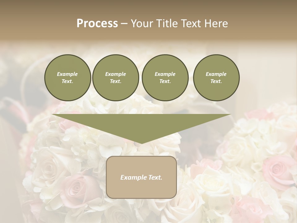A Bunch Of White And Pink Flowers On A Table PowerPoint Template