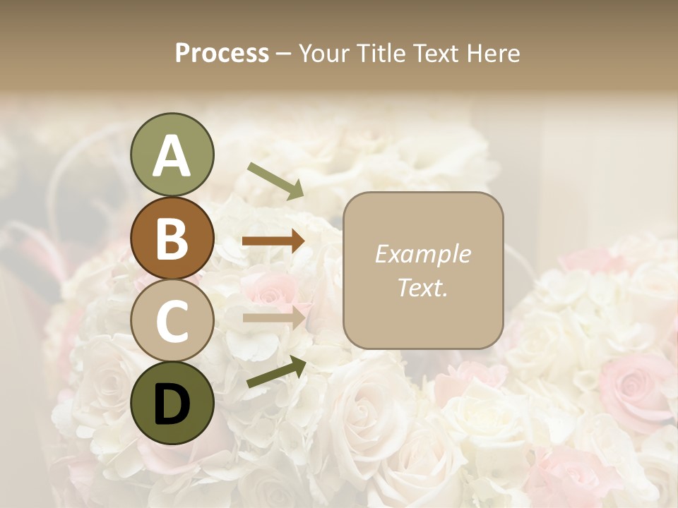 A Bunch Of White And Pink Flowers On A Table PowerPoint Template
