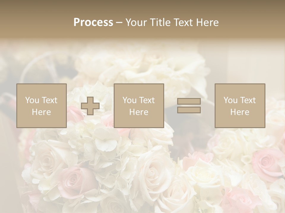 A Bunch Of White And Pink Flowers On A Table PowerPoint Template