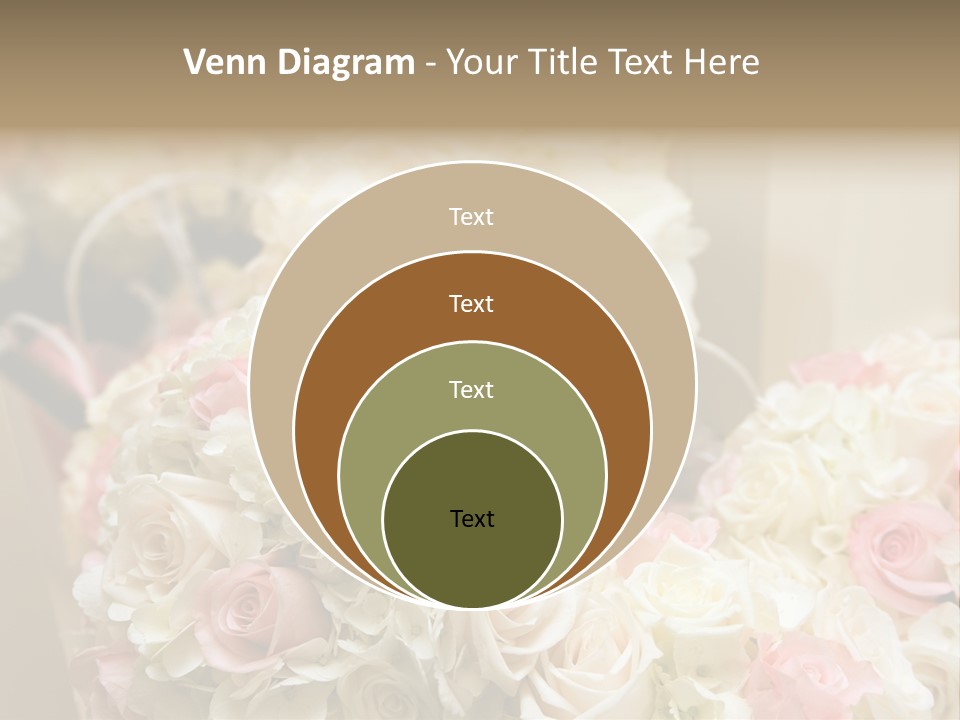 A Bunch Of White And Pink Flowers On A Table PowerPoint Template