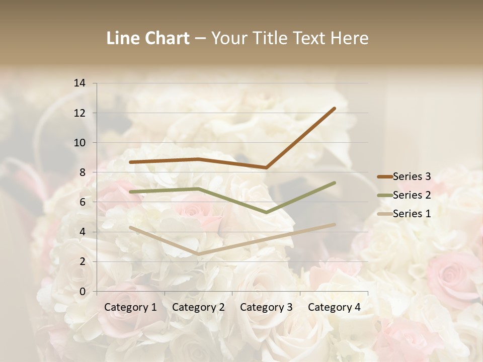 A Bunch Of White And Pink Flowers On A Table PowerPoint Template