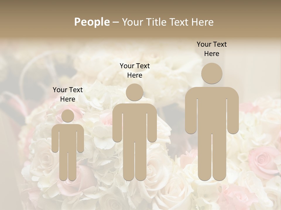 A Bunch Of White And Pink Flowers On A Table PowerPoint Template