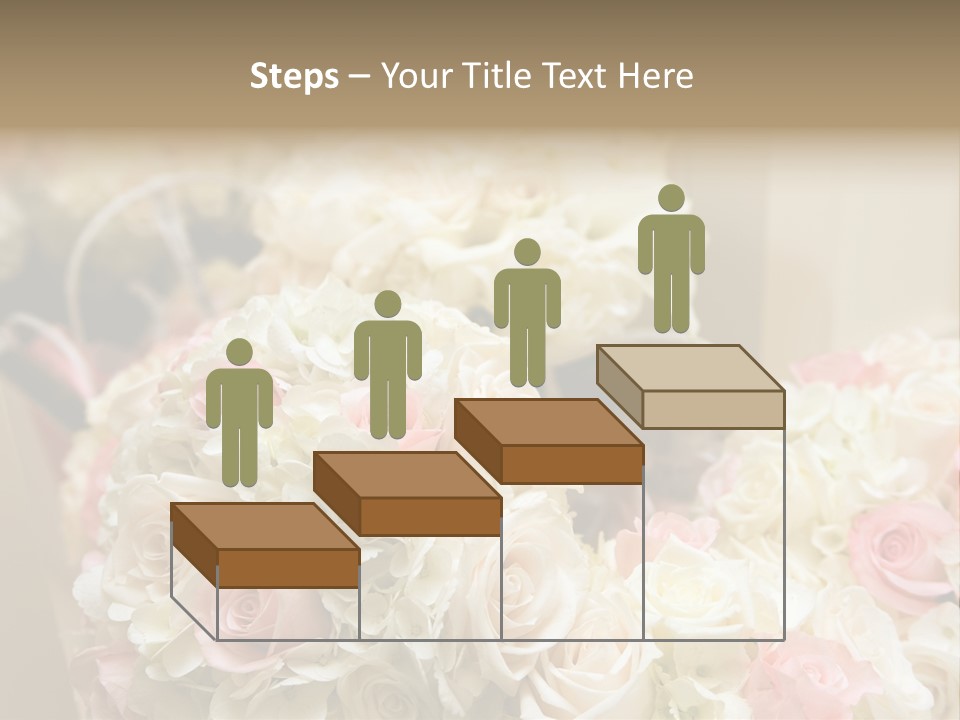 A Bunch Of White And Pink Flowers On A Table PowerPoint Template