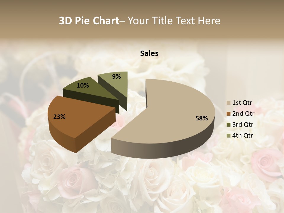 A Bunch Of White And Pink Flowers On A Table PowerPoint Template