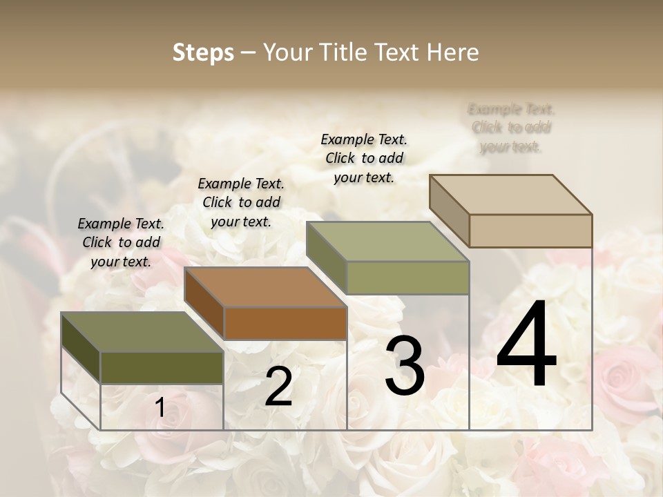 A Bunch Of White And Pink Flowers On A Table PowerPoint Template