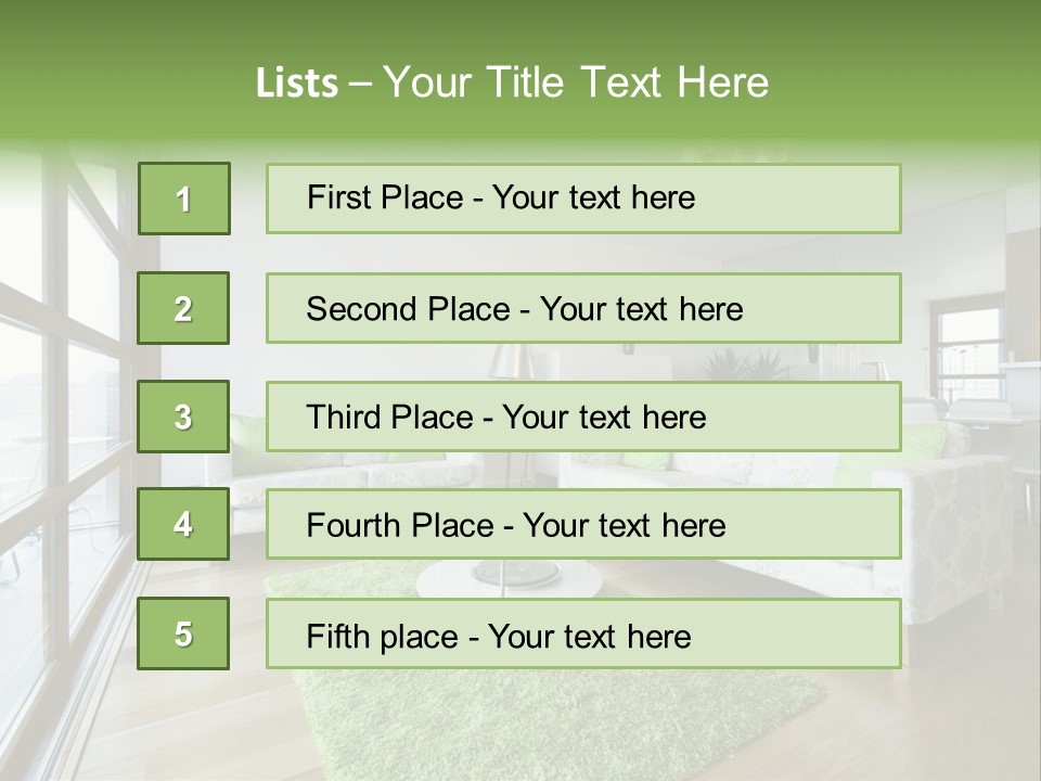 Room Designer Lounge PowerPoint Template