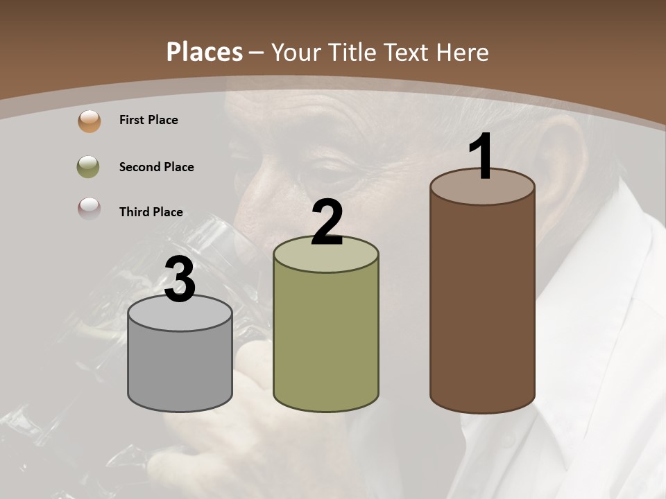 A Man Drinking A Glass Of Wine From A Wine Glass PowerPoint Template