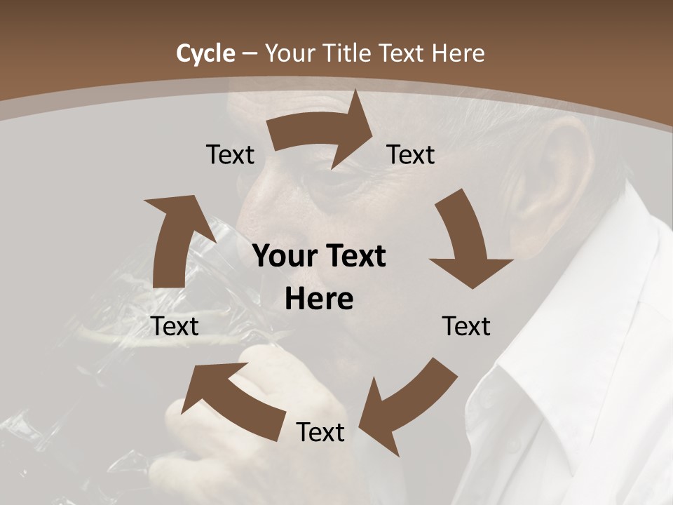 A Man Drinking A Glass Of Wine From A Wine Glass PowerPoint Template