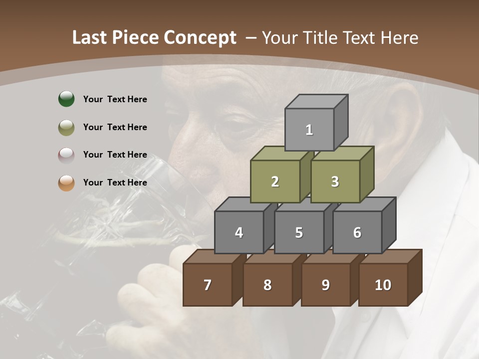 A Man Drinking A Glass Of Wine From A Wine Glass PowerPoint Template