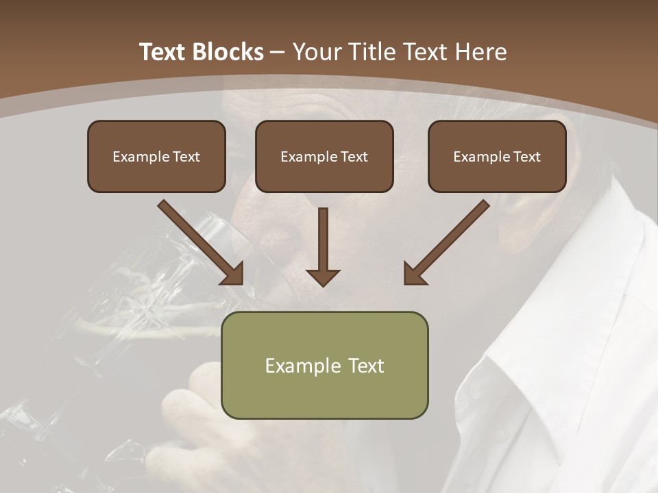 A Man Drinking A Glass Of Wine From A Wine Glass PowerPoint Template